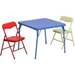 Flash Furniture Folding Table and Chair Set Kids Colorful 3 Piece