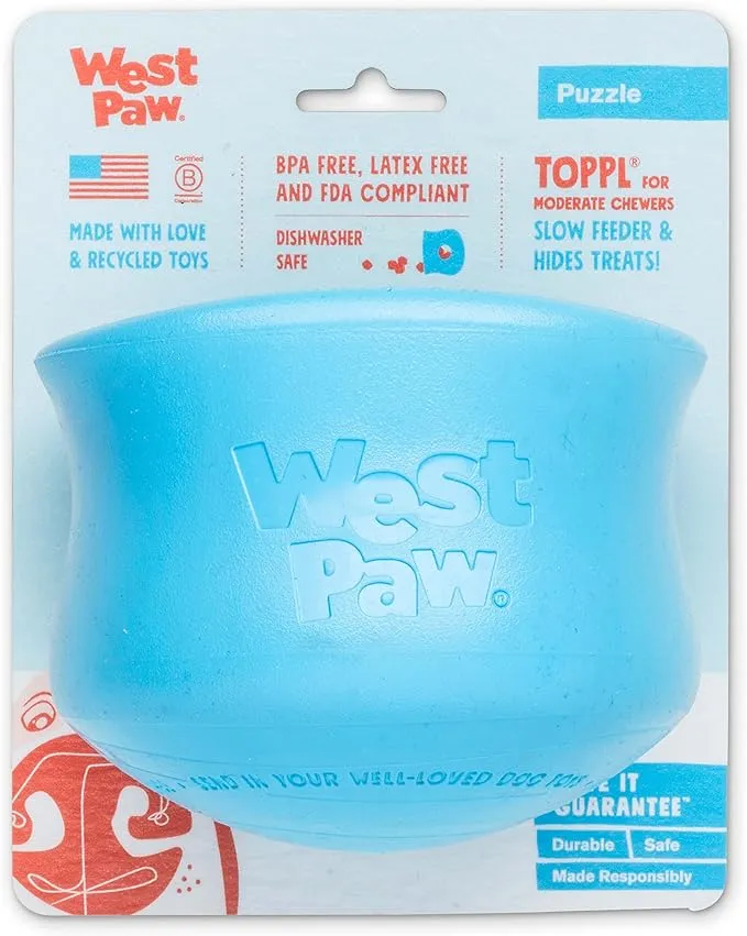 West Paw Toppl , Dog Toy XL / Aqua Blue