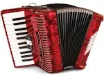 Hohner 1304-RED 48 Bass Entry Level 73-Key Piano Accordion | Reverb