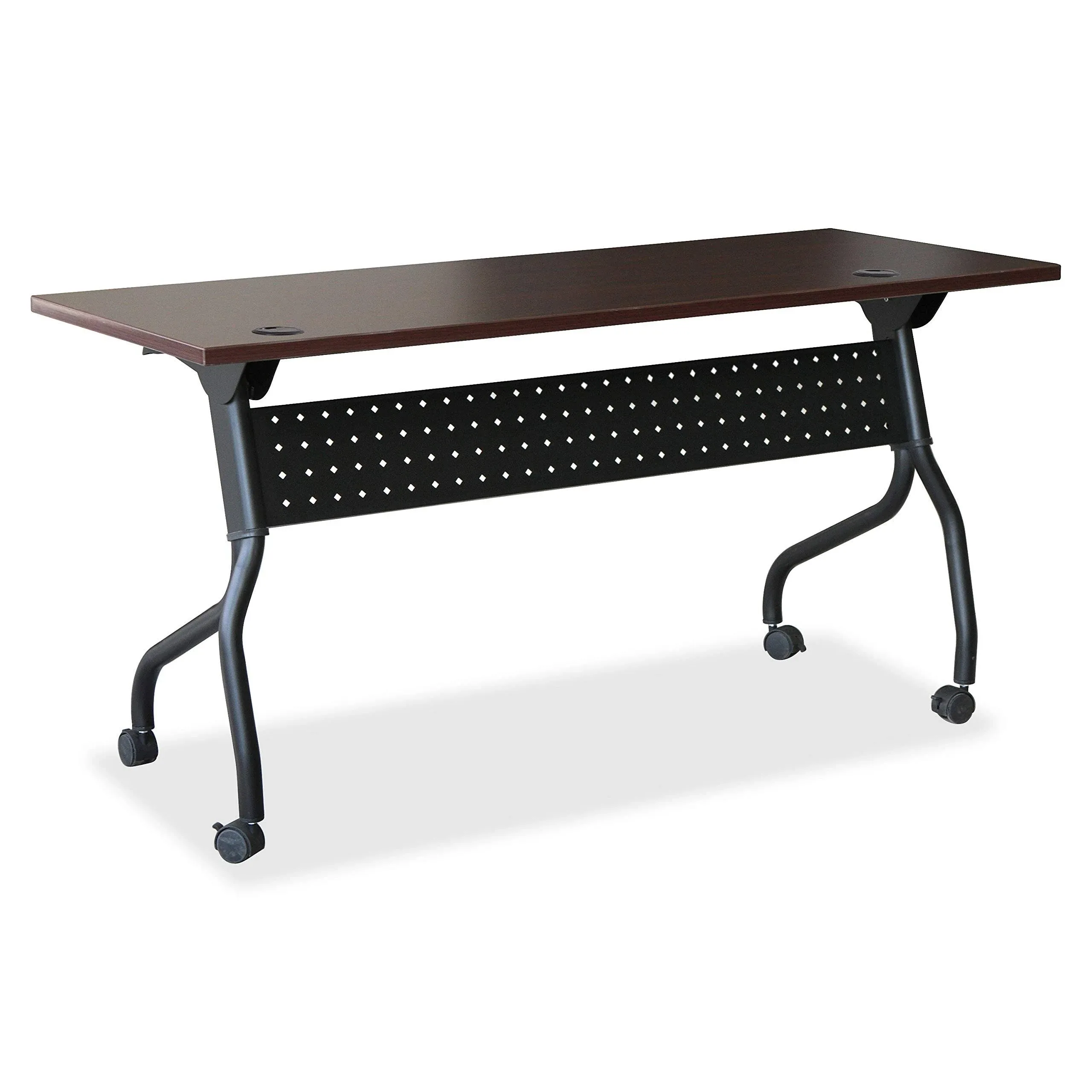 Lorell Mahogany Flip Top Training Table