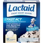 Lactaid Lactase Enzyme Supplement, Fast Act, Chewables, Vanilla Twist Flavor - 32 chewables