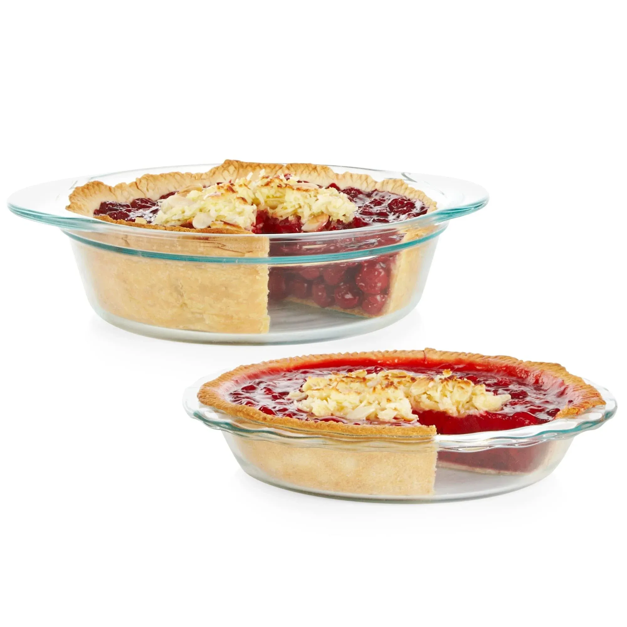 Pyrex Deep 2-Piece Glass Baking Dish Set - 95 Deep  Easy Grab - Dishwasher Microwave Freezer  Oven Safe