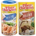 Tony Chachere's Creole Gravy Bundle - 1 Each of 10 Ounce White Gravy Mix and 10 Ounce Brown Gravy Mix