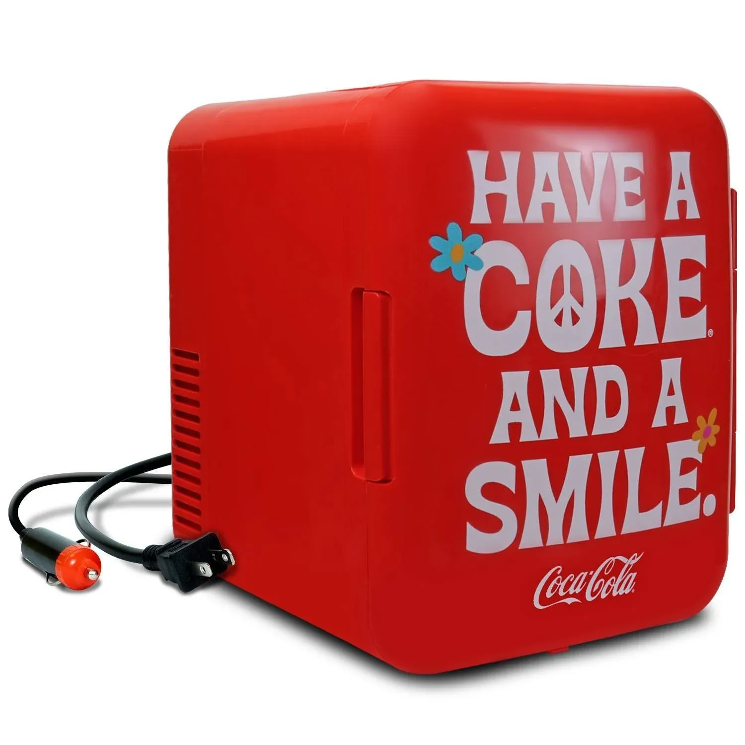 Coca Cola Mini Fridge for Bedroom Skincare Office Small Refrigerator 4L Mini Refrigerator Dorm Fridge Fridge Portable Cooler Warmer Snacks Drinks 12V AC Travel Desk Accessory Red