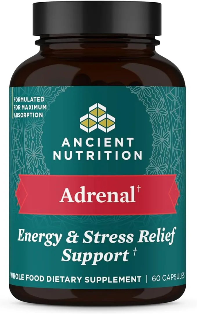 Ancient Nutrition Adrenal Support with Ashwagandha Supplement, Helps Reduce Stress & Fatigue, Paleo and Keto Friendly, Gluten Free, 1300mg, 60 CapsulesAncient Nutrition Adrenal Support with Ashwagandha…