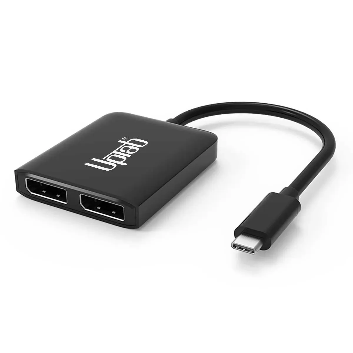 UPTab USB-C (Type C) to 2-Port DisplayPort 4K Adapter Multi Monitor Splitter