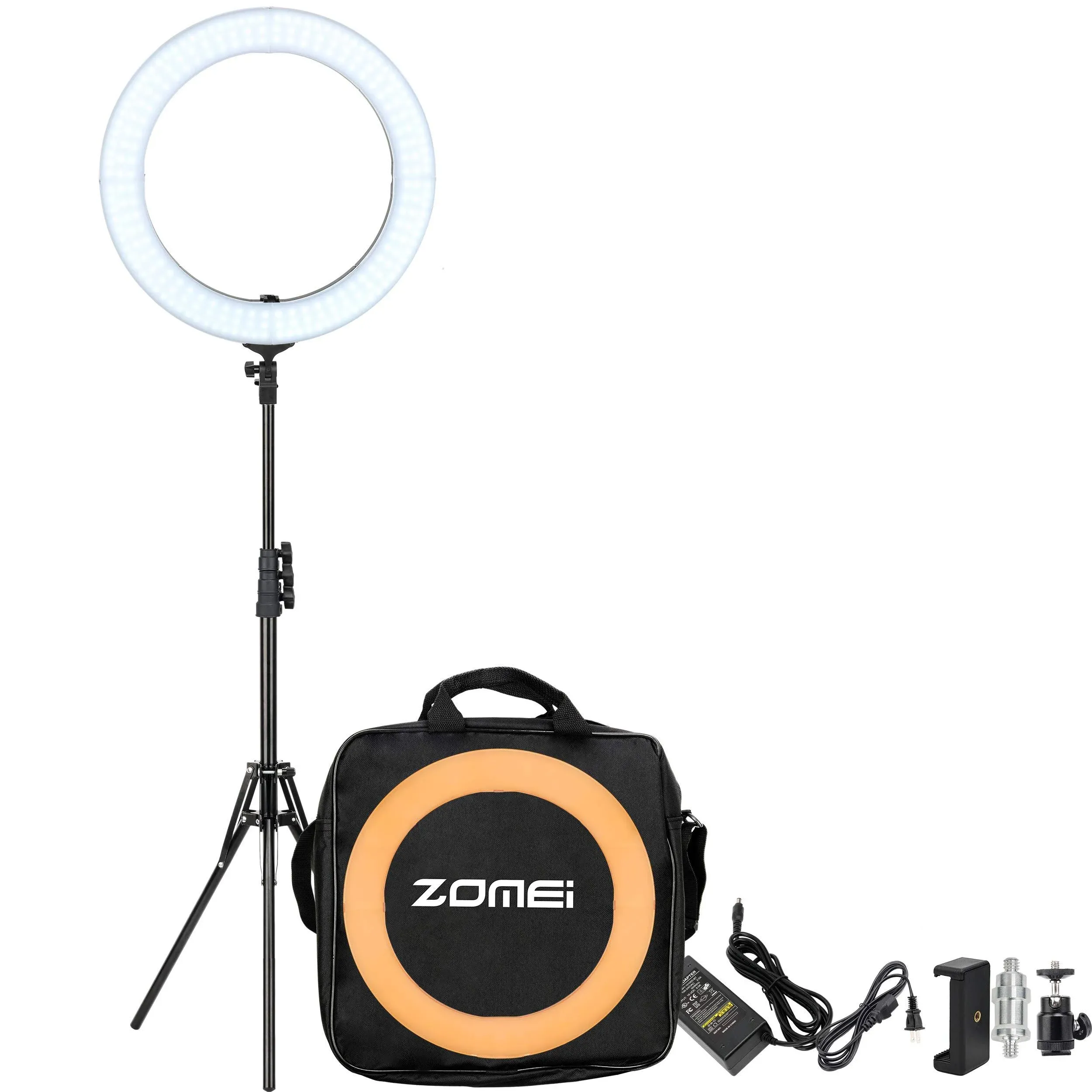 18 Inch Ring Light with Tripod Stand Dimmable 58W 5500K LED Circle Light