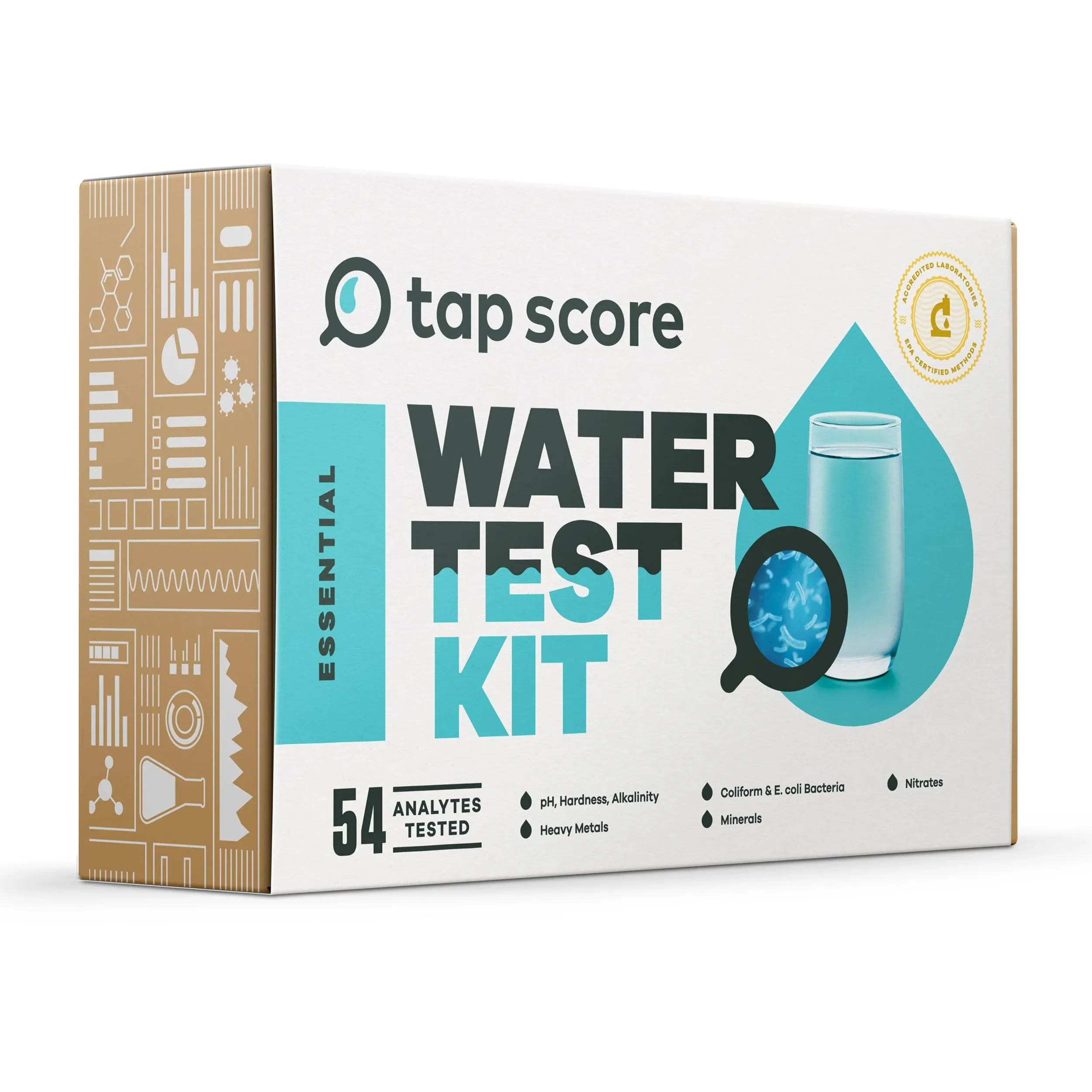 Essential Home Water Test Kit for Drinking Water | Tests for 50+ Parameters Like Lead, Bacteria, and Heavy Metals | EPA Certified Well or Tap Water Test