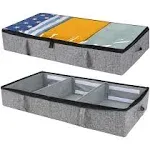 Under Bed Storage  Adjustable Dividers Storage Organizer With Sturdy 