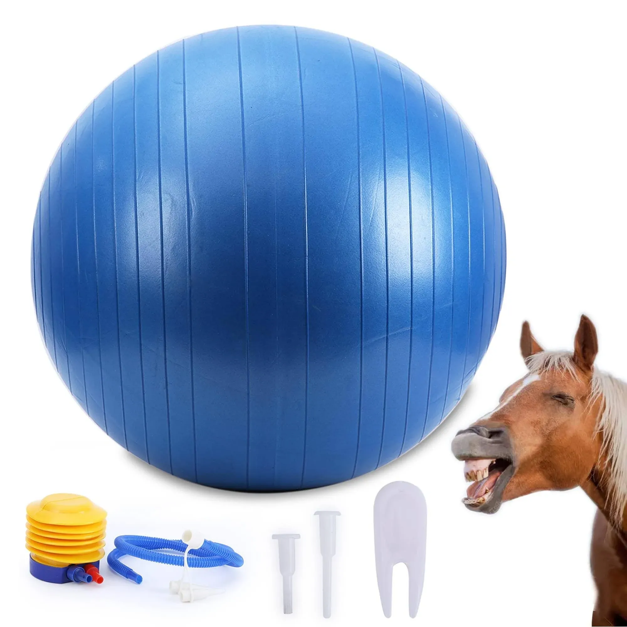 Herding Ball for Horse 40 Anti-Burst Giant Soccer Ball Toy for Horses Pump