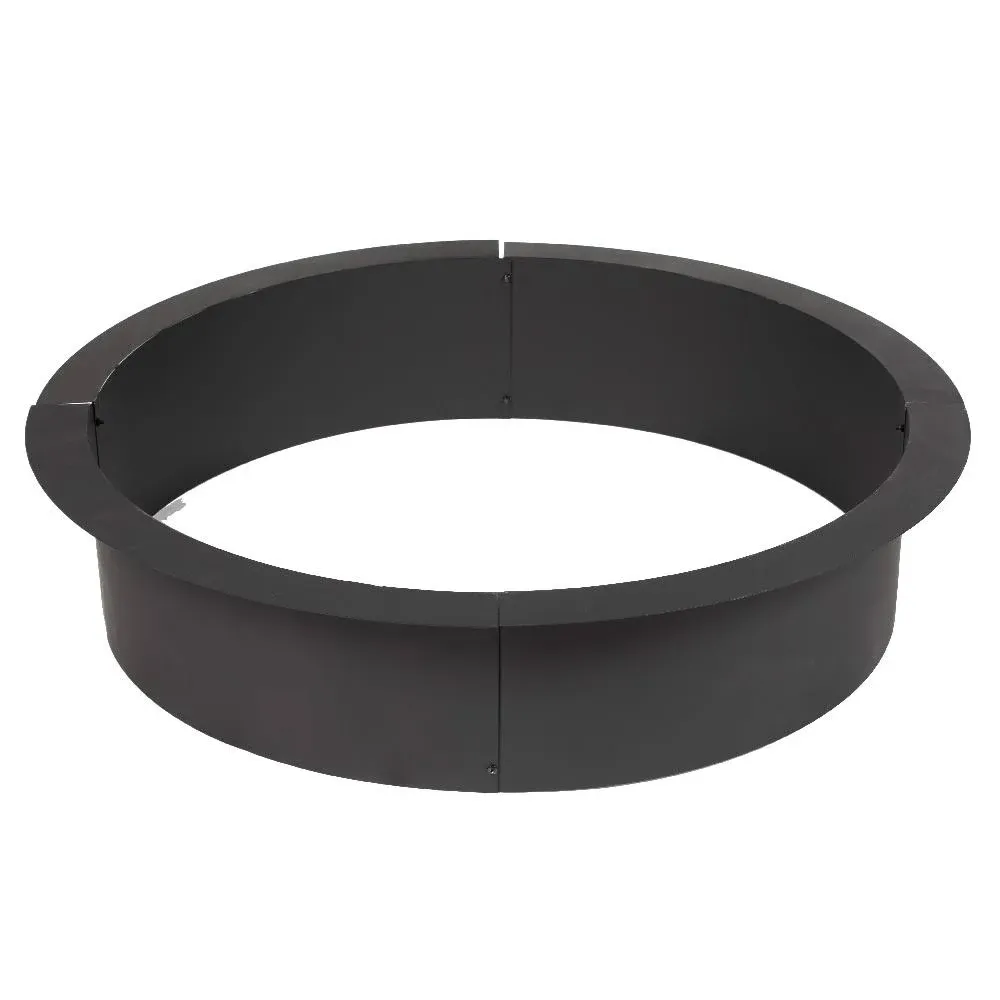 Titan 46" Diameter Steel Fire Pit Liner Ring Heavy Duty DIY In-Ground Outdoor