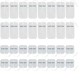 TENS 7000 Official TENS Unit Replacement Pads 32 Pack - 16 - 2" X 2", 16- 2" X 4" Electrode Pads Compatible with Most TENS Machines Replacement Electrodes Value Pack