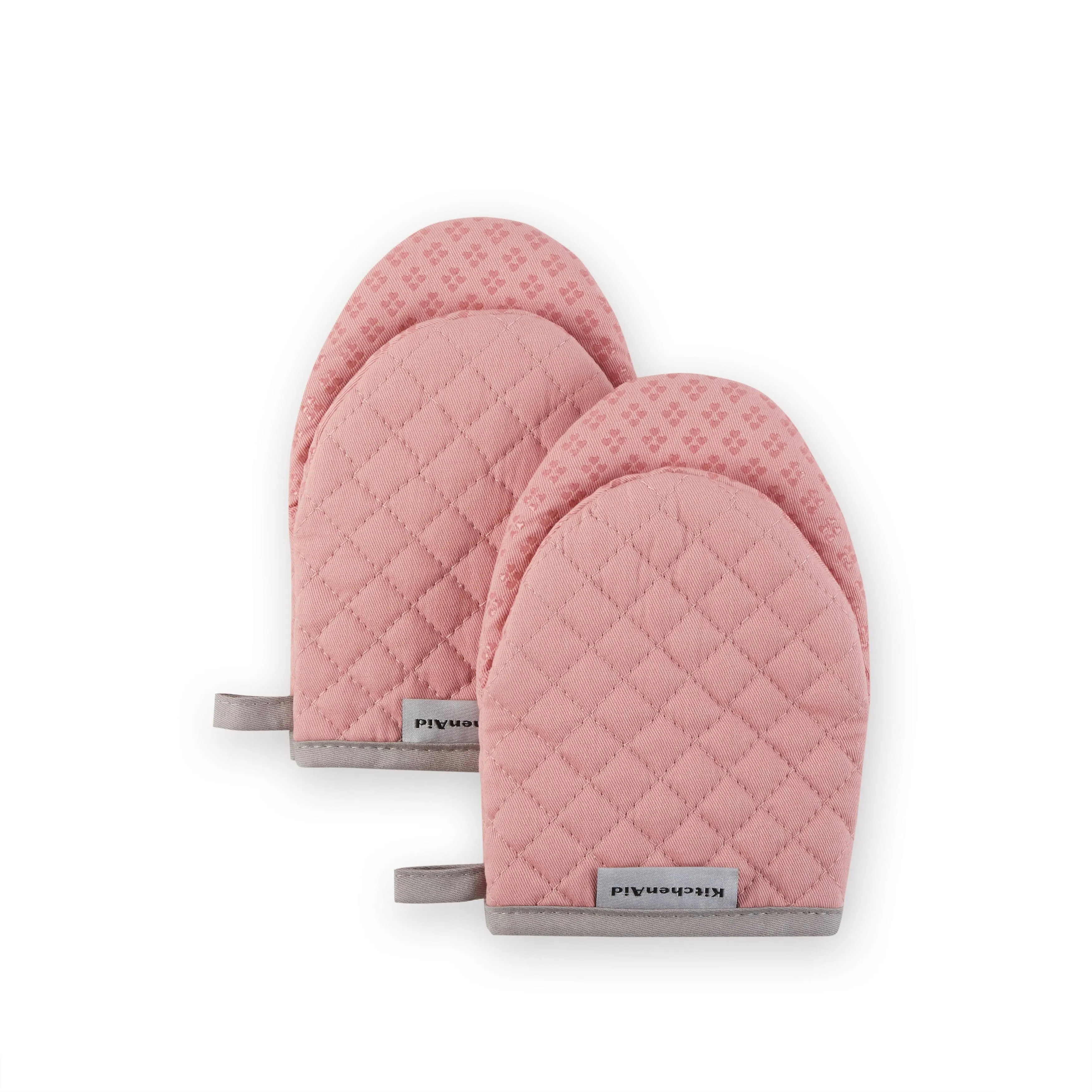 KitchenAid Asteroid 2-Pack Mini Oven Mitt Set Dried Rose