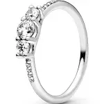 Clear Three-Stone Ring