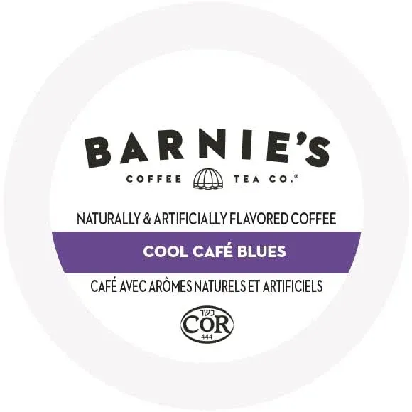 Barnie's Single Serve Cool Cafe Blues Coffee Pods with Caramel, Maple, Pecan and ...