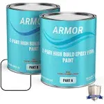 Industrial Grade, 2 Part Epoxy Pool Paint Gloss White Epoxy Waterproof Pool Paint (3-Gallon)