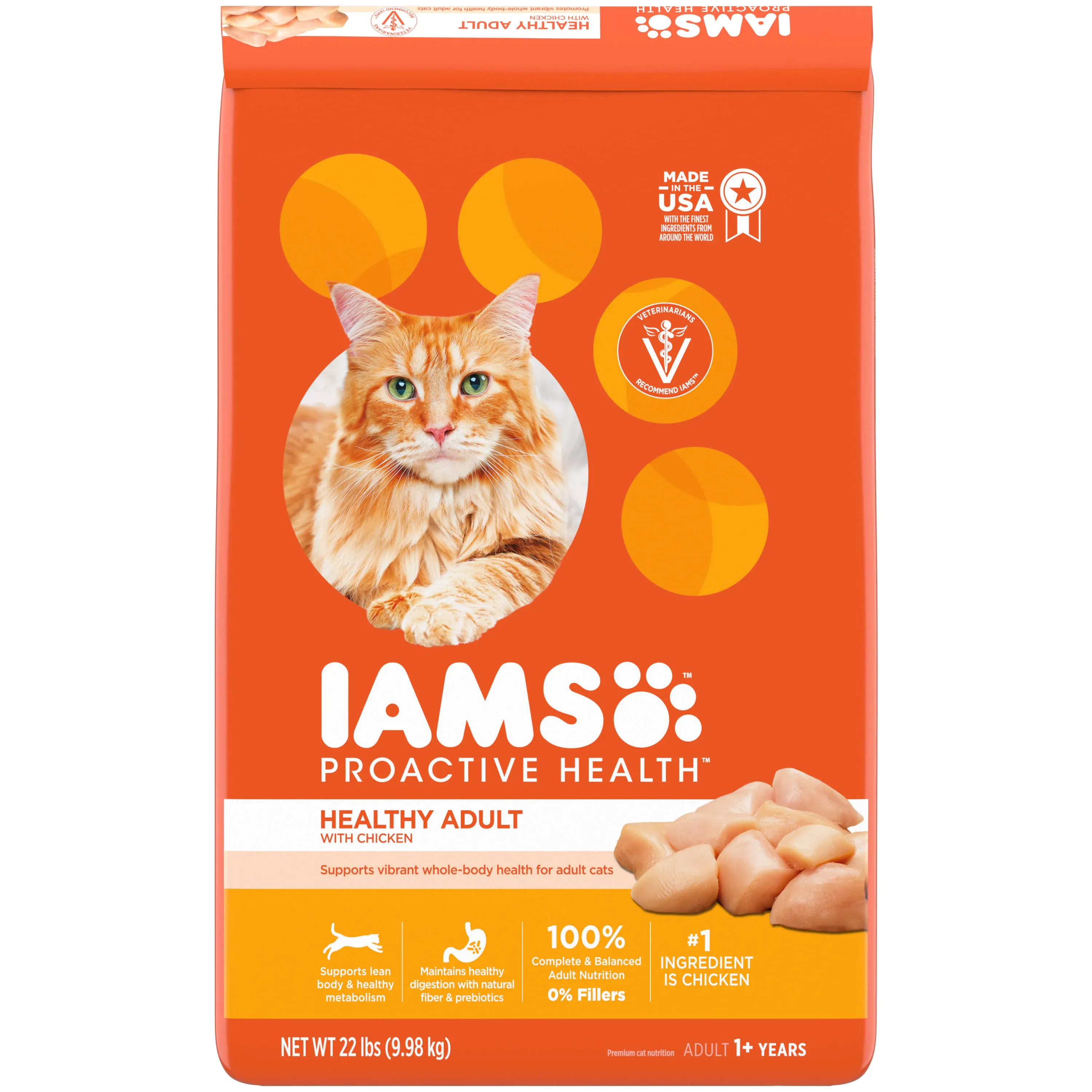 Iams Proactive Health Adult Healthy Dry Cat Food, Chicken (7 lbs)