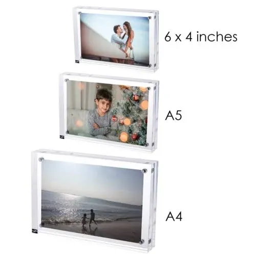 (150 Pack) Photo Booth Nook 2x6 Acrylic Magnetic Frames with Inserts for Photobo ...