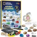 National Geographic Gemstone Advent Calendar 2023 - Advent Calendar for Kids with 24 Gemstones, Complete Rock Collection Christmas Countdown Calendar