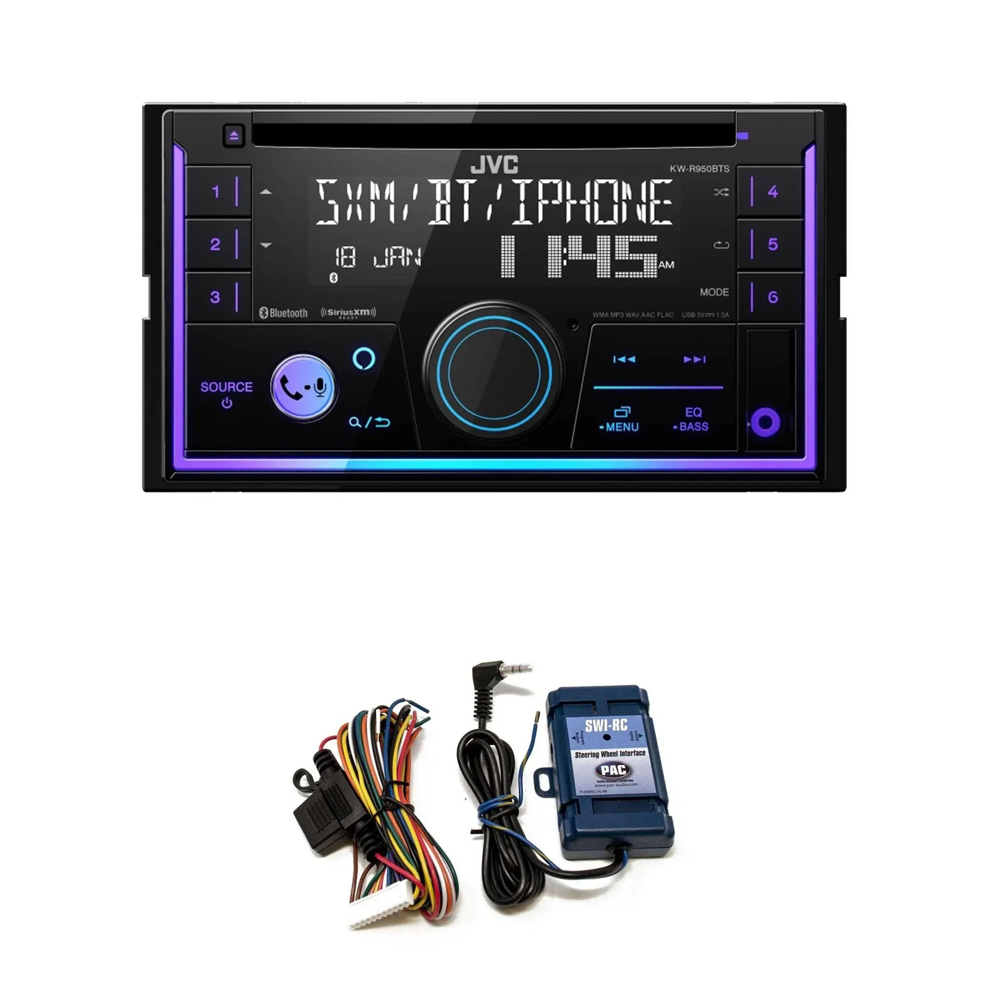 JVC KW-R950BTS 2-DIN Receiver BT/USB/SiriusX<wbr/>M/Alexa