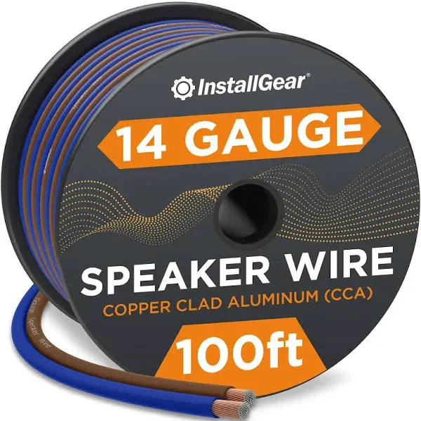 InstallGear 14 Gauge Speaker Wire 100 ft Cable 14 AWG Speaker Wire Cable True...