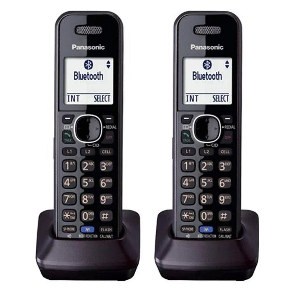 Panasonic KXTGA950B DECT 6.0 Handset 2-Line Landline Cordless Telephone (2-Pack)