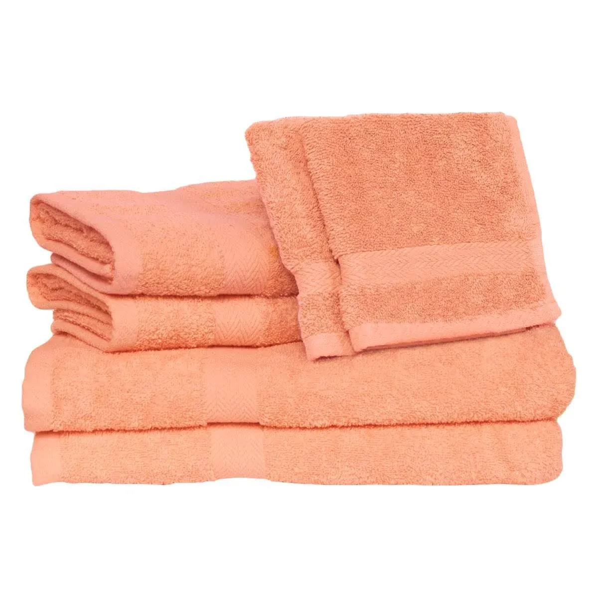 Lintex Deluxe 6-Piece Cotton Terry Bath Towel Set