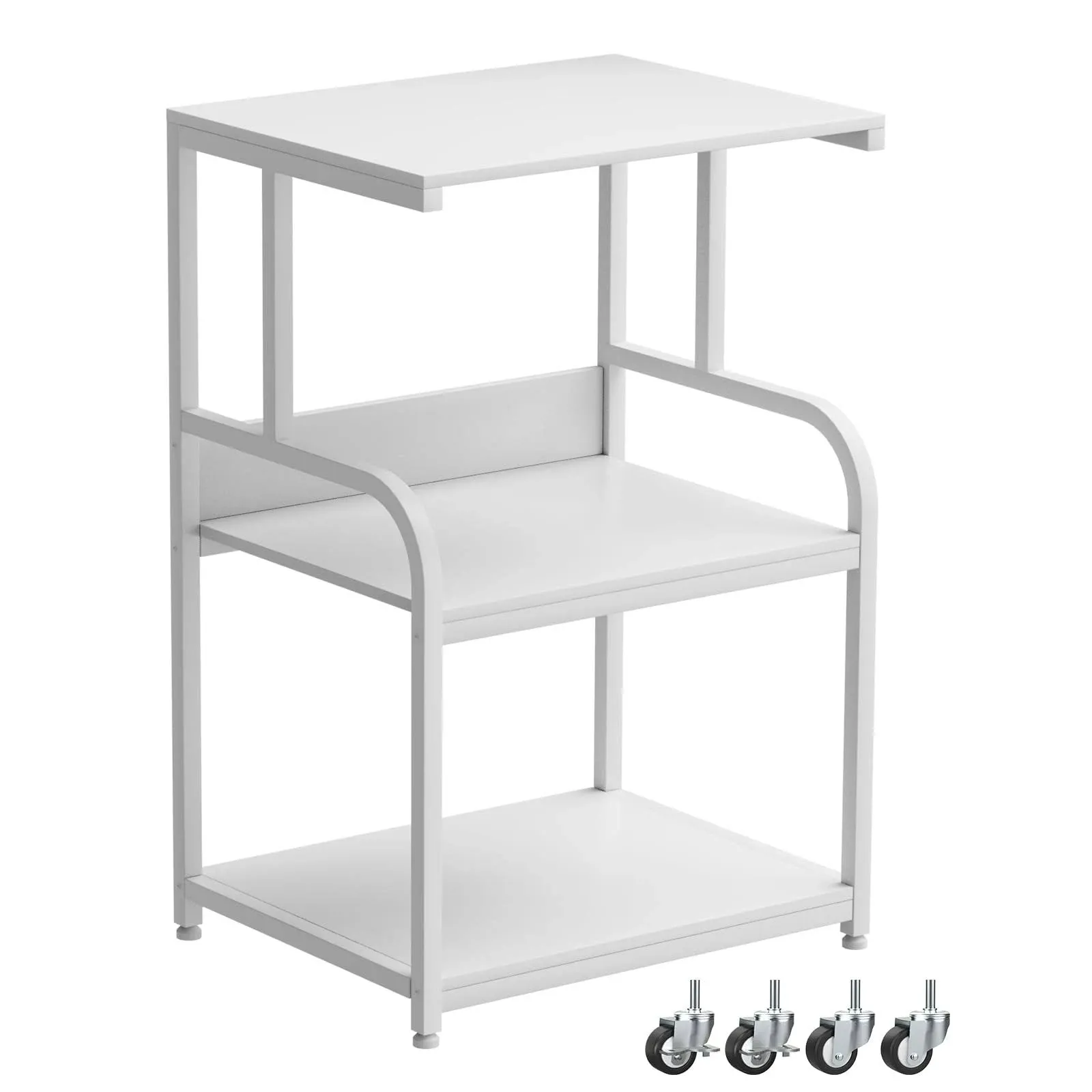 EasyCom Printer Stand- Large 3 Tier Printer Table with Wheels- Industrial Printer ...