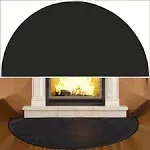 Half Round Fireplace Mat 4-Layer Fiberglass Fireproof Flame-Retardan<wbr/>t Cotton NEW