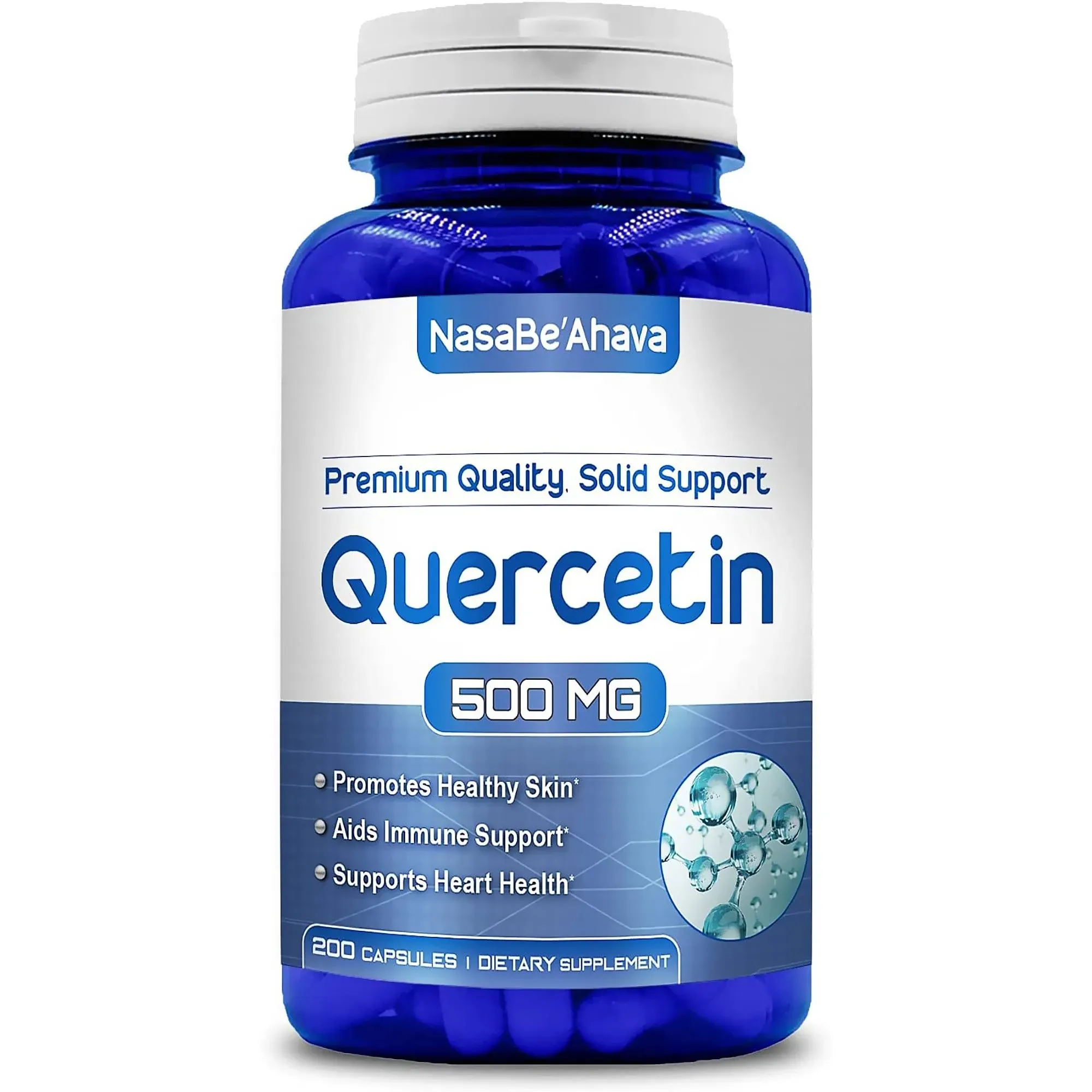 NasaBeahava Pure Quercetin 500mg Supplement 200 Capsules Quercetin Dihydrate