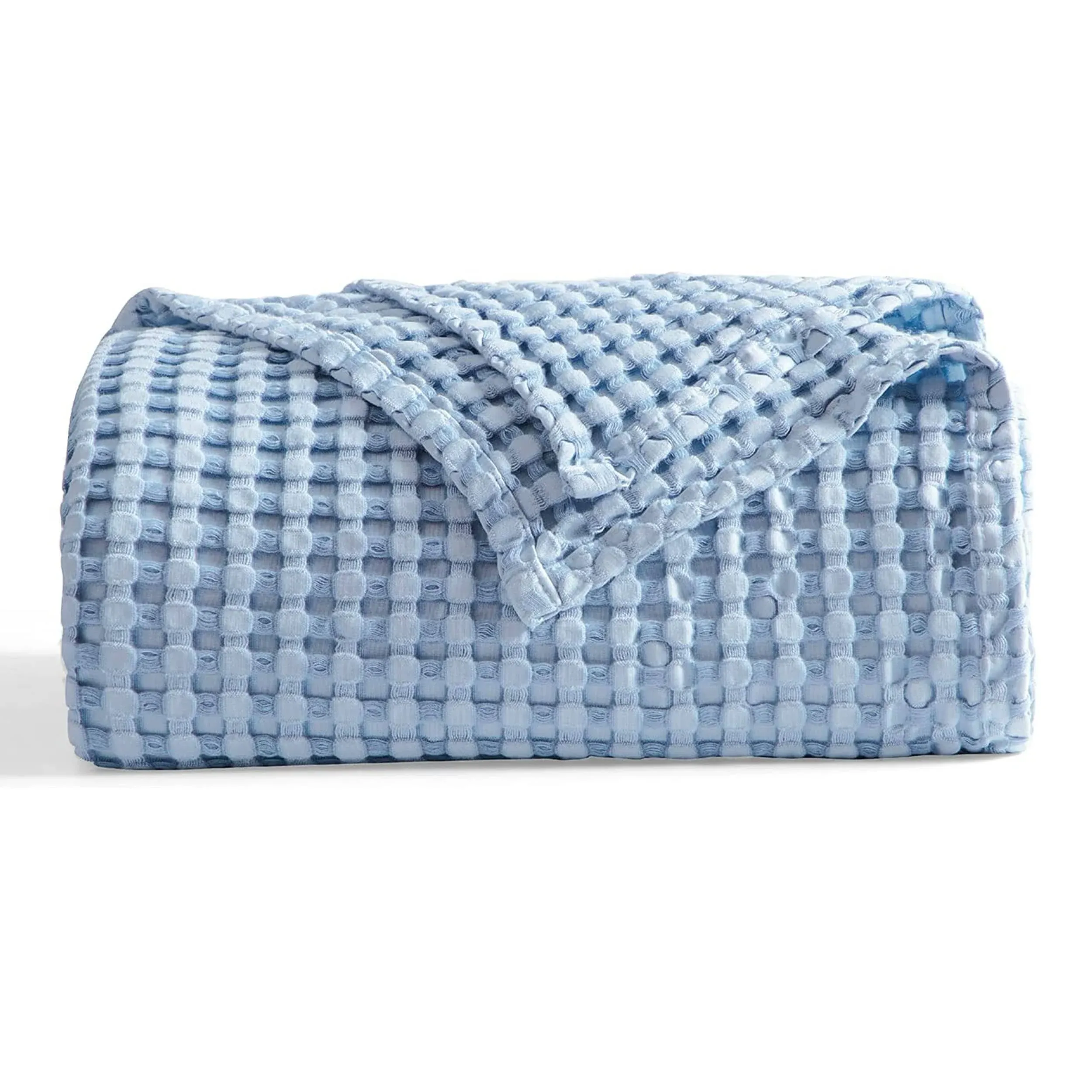 BEDSURE Cooling Bamboo Waffle King Size Blanket - Soft, Lightweight and