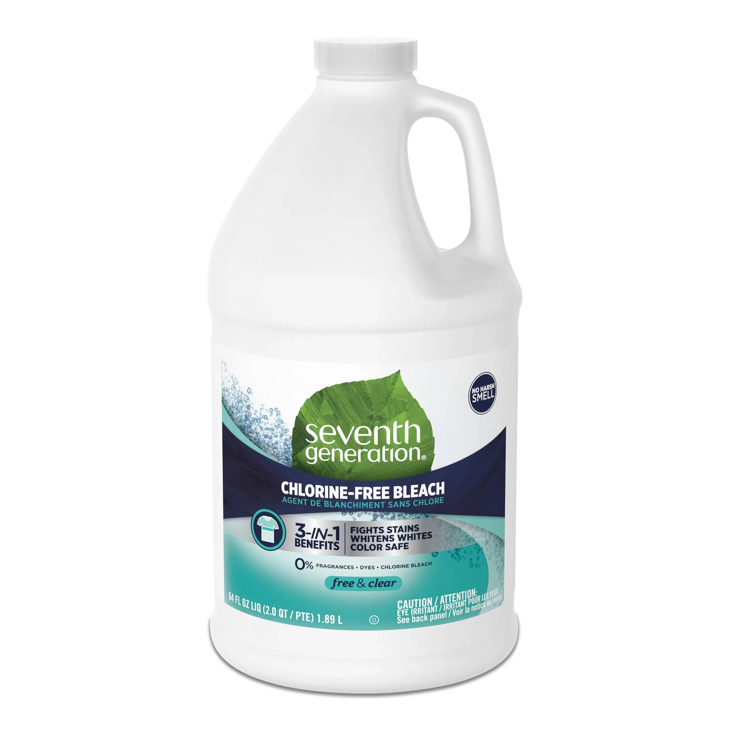 Seventh Generation Bleach, Chlorine-Free, Free & Clear - 64 fl oz liq