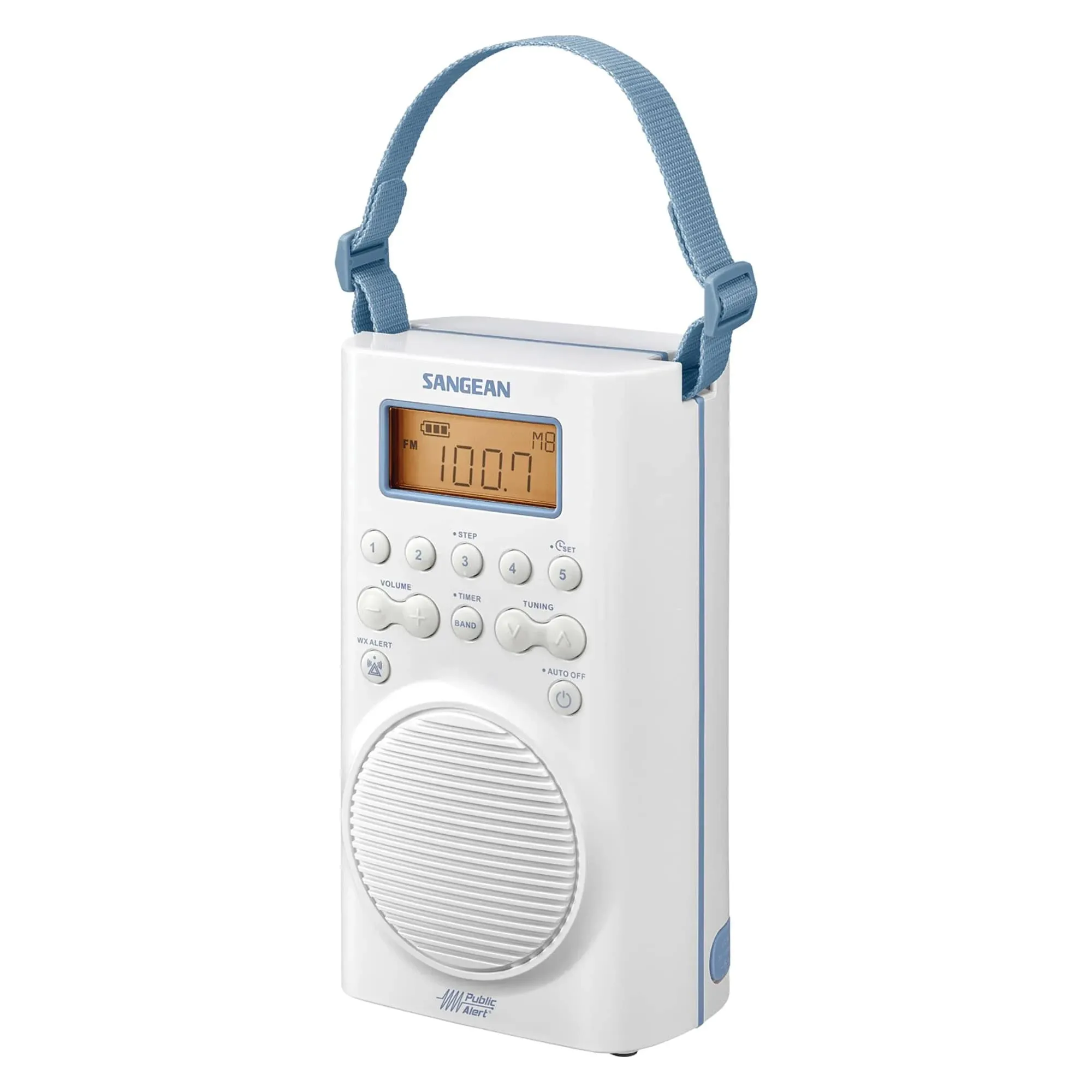 Sangean H205 AM/FM Weather Alert Waterproof Shower Radio