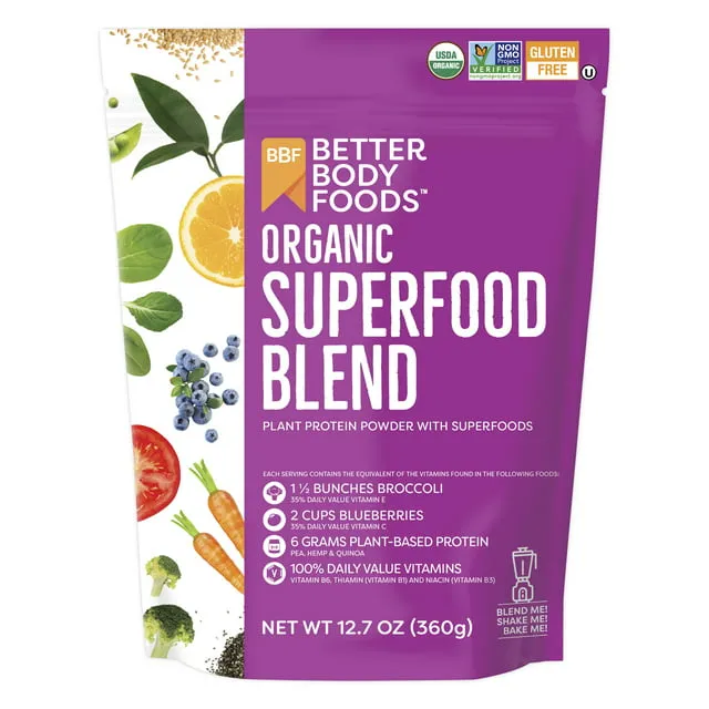 Betterbody Foods Organic Superfood Powder, 12.7 Oz