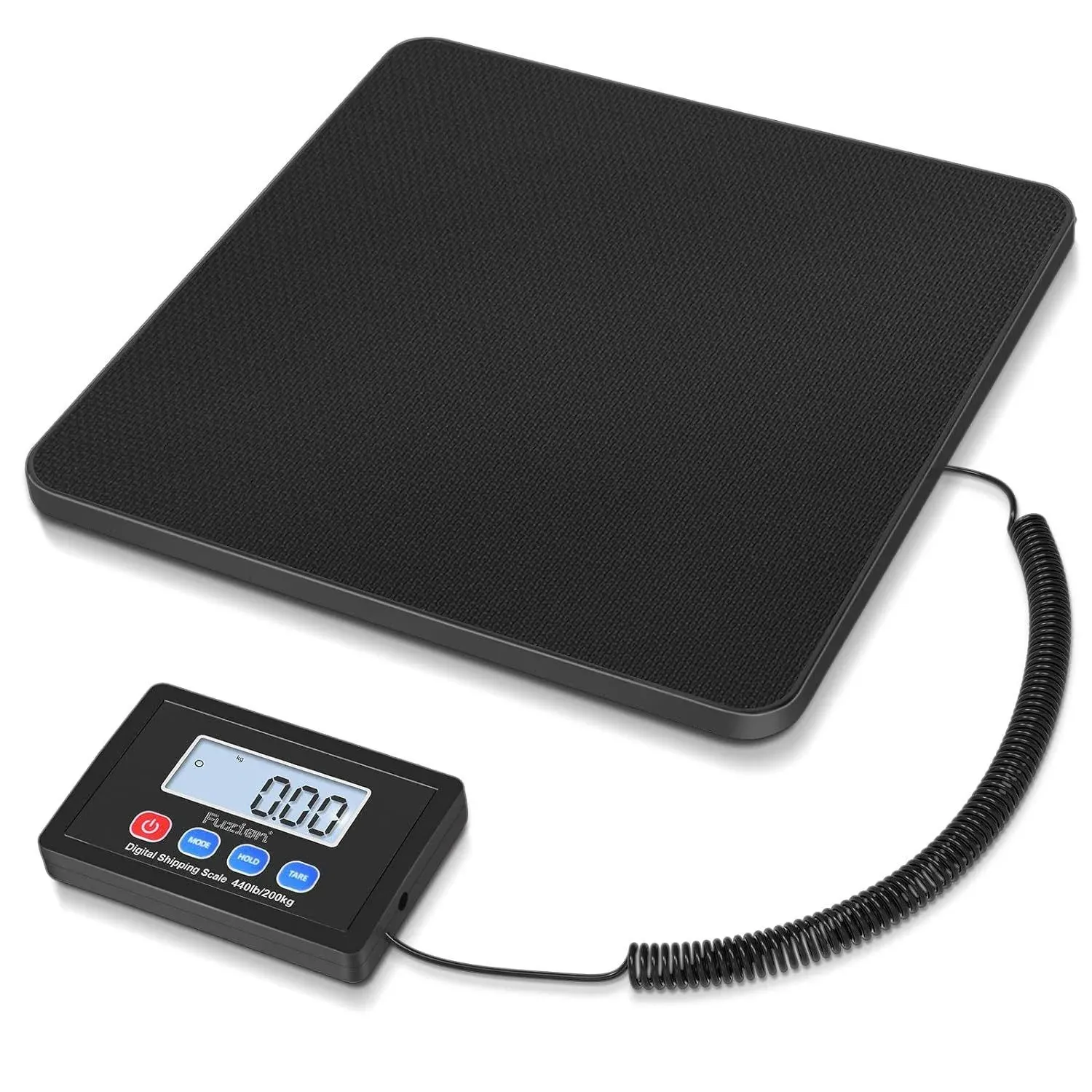 Fuzion Digital Shipping Scale, 10g High Accuracy! 440lbs Postal Scale, Hold/Tare Function, Manual/Auto Off LCD Display, Lightweight Scale for Packages/Luggage/Home, Battery & AC Adapter Included