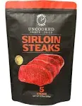 Forever Foods Uncooked Freeze-Dried Sirloin Steaks | 5-Count | Family Pack | Equivalent to 2 lbs.