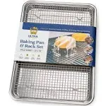 Ultra Cuisine Half Pan Baking Pan and Rack Set