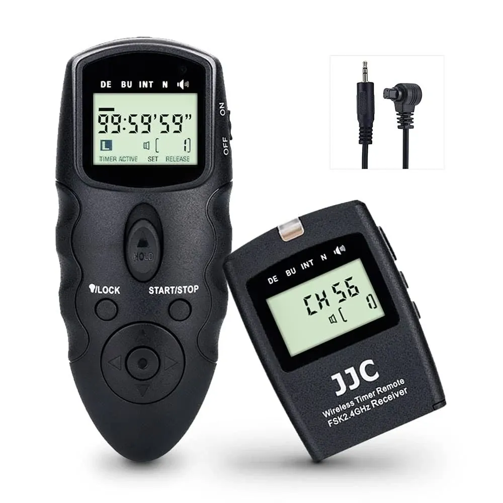 JJC Wireless Remote Shutter Release Intervalometer Timer for Canon Eos R3 R5 5D ...