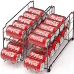 2 Pack - Stackable Beverage Soda Can Dispenser Organizer Rack Bronze