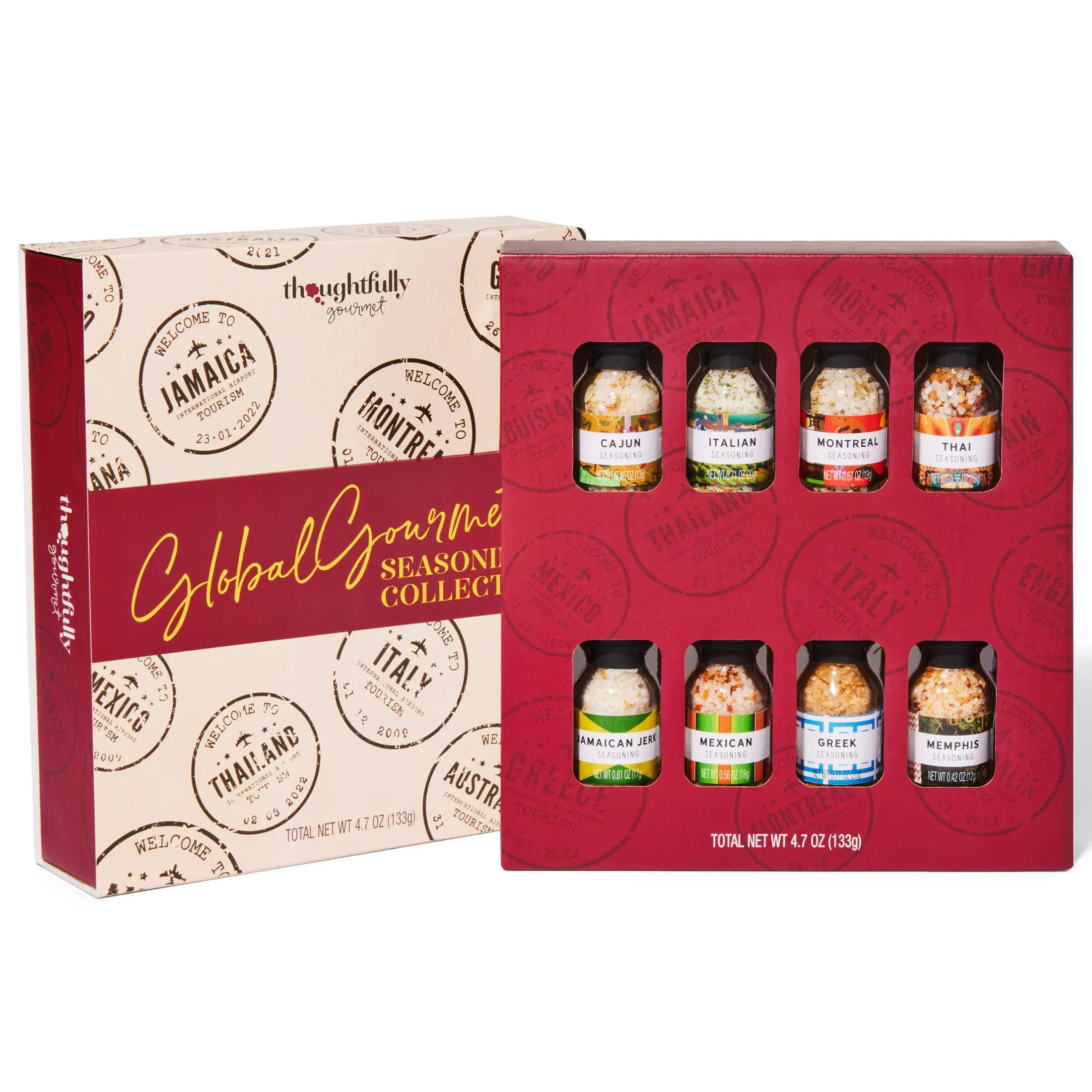 Thoughtfully Gourmet, Global Spice Gift Set, Set of 8 - Assorted Pre-Pack