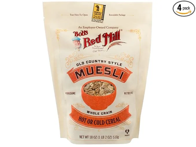 Bob's Red Mill Cereal Muesli, 18-ounce Bags (4 Pack) 