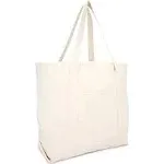 Dalix 22" Open Top Heavy Duty Deluxe Tote Bag with Outer Pocket