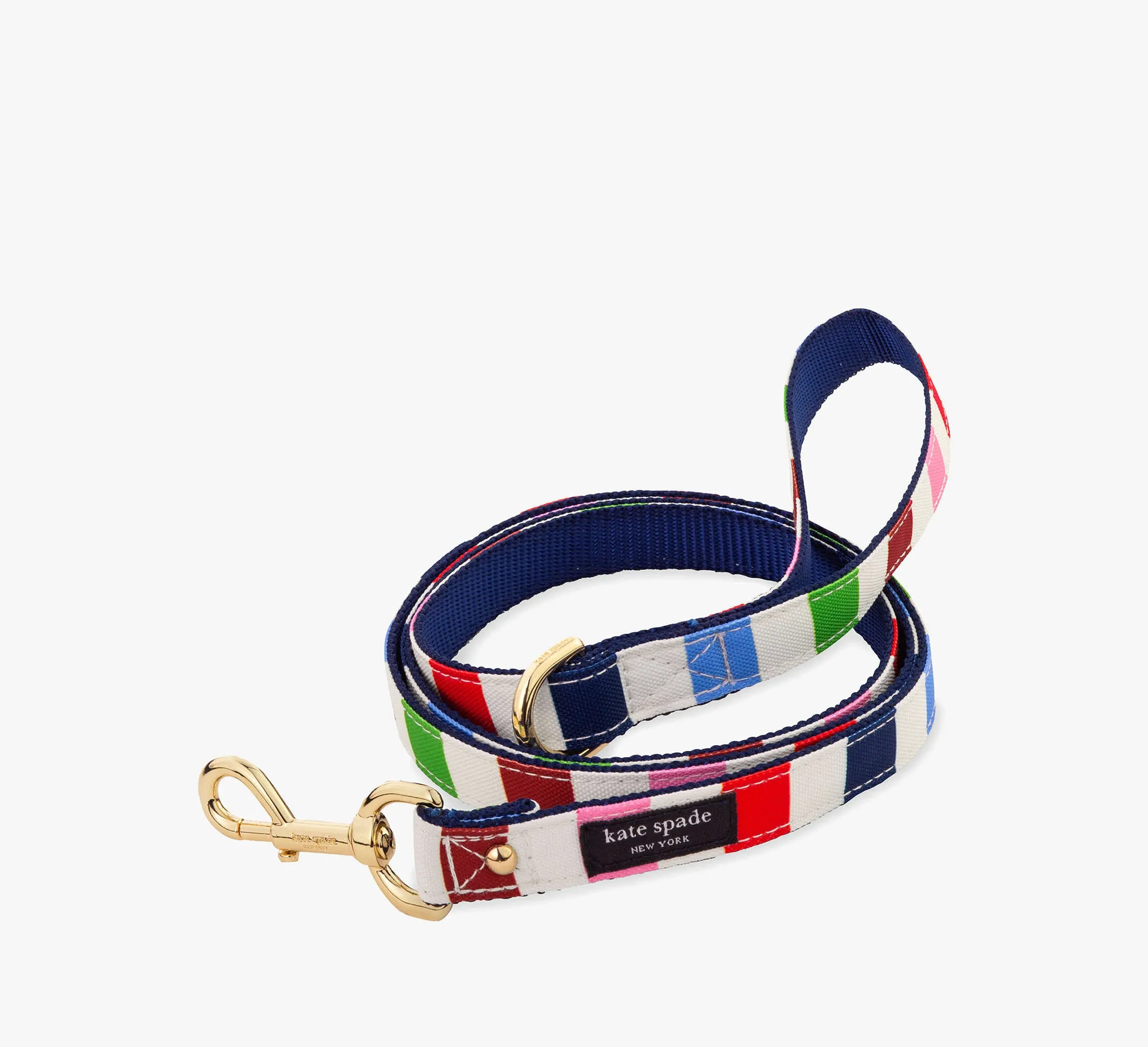 NWT $89 KATE SPADE SM/MD Multicolored Stripe Pet Leash