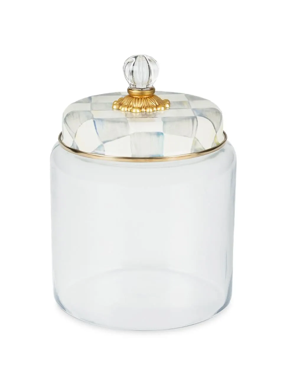 MacKenzie-Childs Sterling Check Kitchen Canister