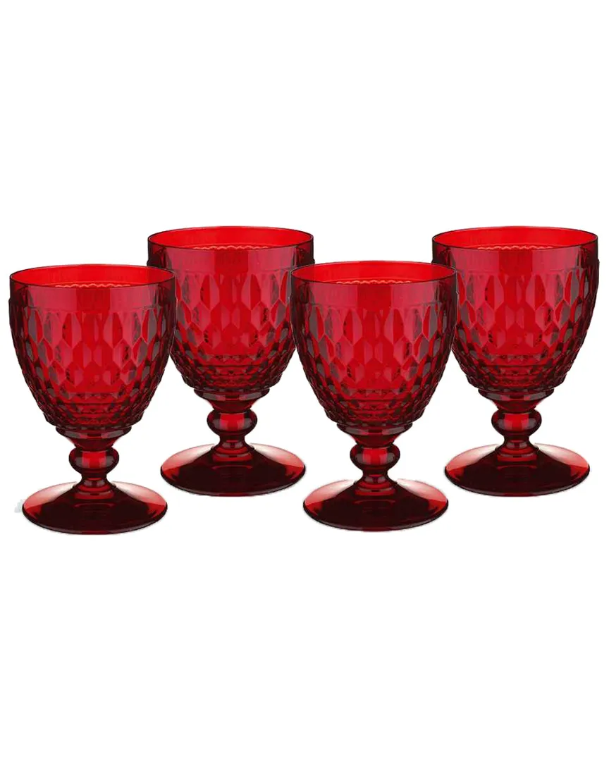 Boston Goblets, Set Of 4 In Red