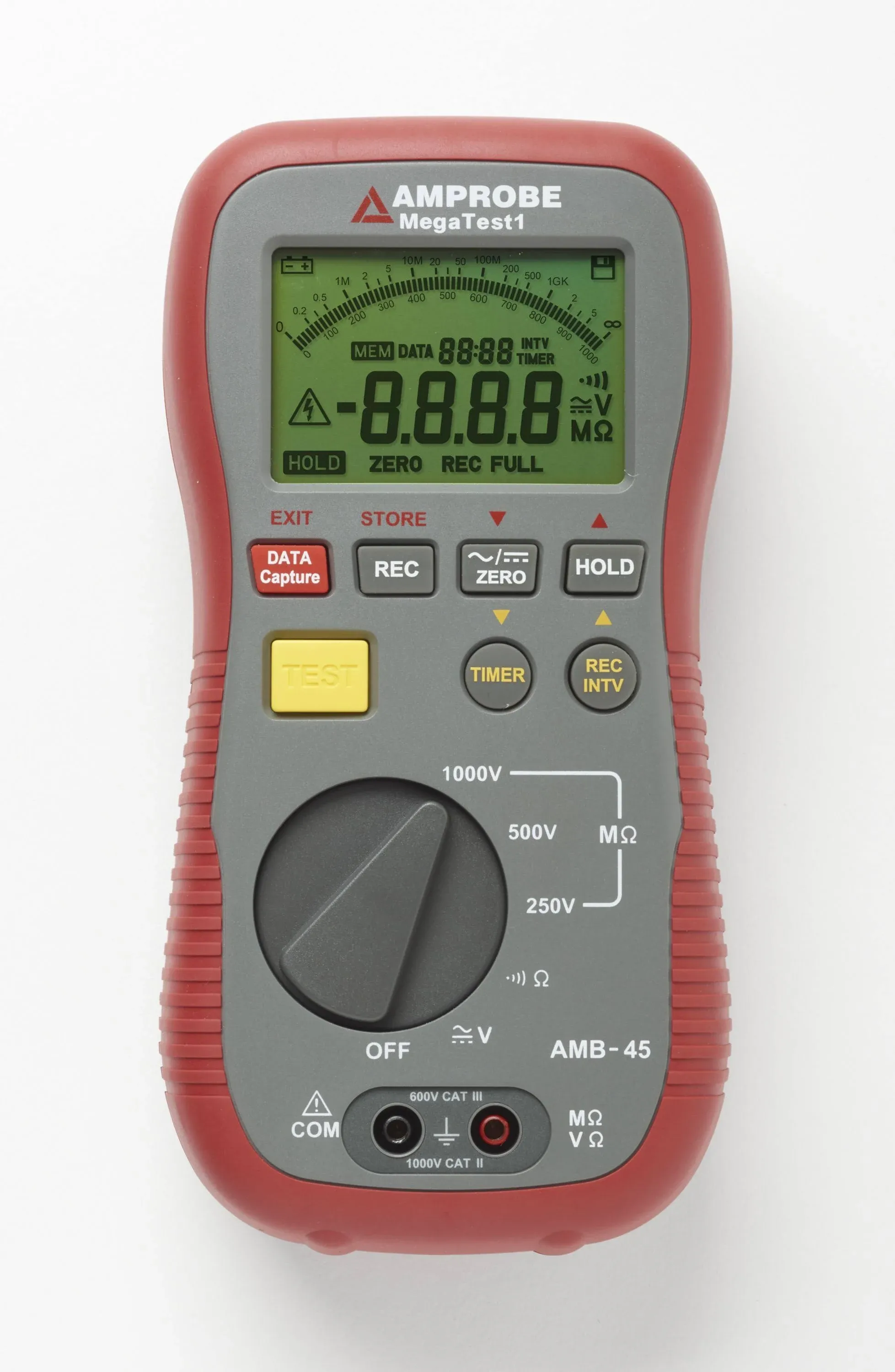 Amprobe Digital LCD Display, 4,000 Megohm Electrical Insulation Resistance Tester & Megohmmeter - 1,000 VDC Max Test Voltage, Powered by 1.5V AA