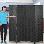 Room Dividers and Folding Privacy Screens 4 Panel 6 ft Foldable Portable Room...