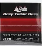 La Bella Black Nylon Tape Wound Bass Strings 760N