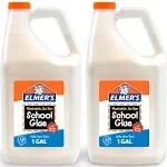 Elmer's Liquid School Glue Washable 1 Gallon 2 Count - Great for Making Slime