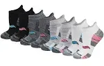 NEW 8 PAIR PACK SAUCONY PERFORMANCE NO SHOW TAB SOCKS  SIZE LARGE BLACK/GREY